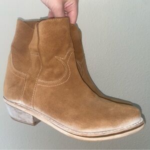 Tan Suede Sam Edelman Ankle Boots